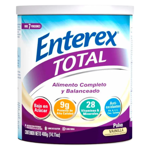ENTEREX TOTAL VAINILLA POLVO 400GR